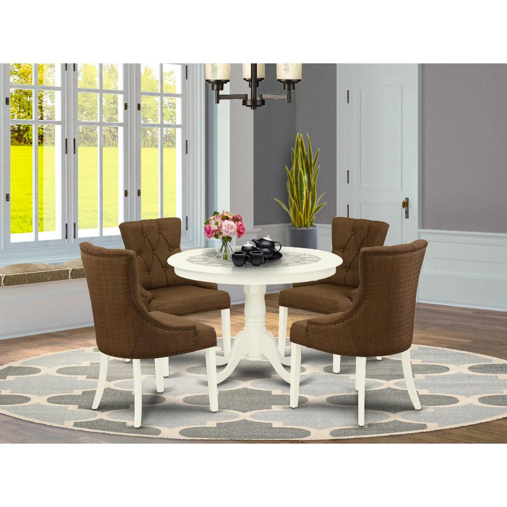Dining Room Set Linen White, HLFR5-LWH-18. Picture 2