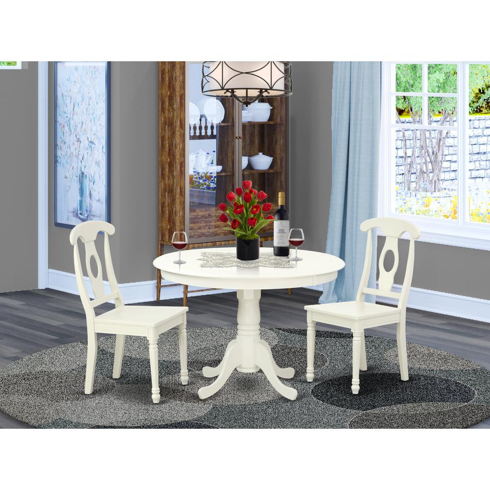 Dining Room Set Linen White, HLKE3-LWH-W. Picture 2