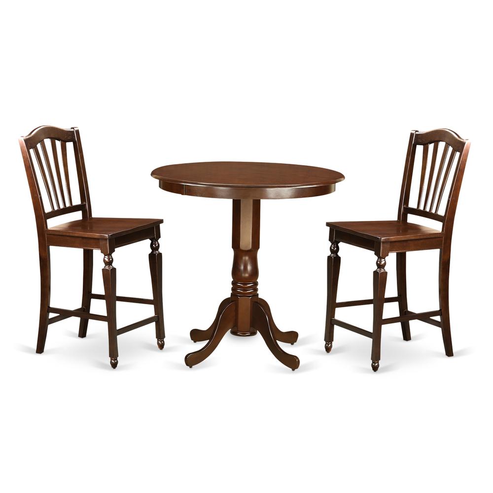 3  PC  counter  height  set-pub  Table  and  2  counter  height  Dining  chair. Picture 2