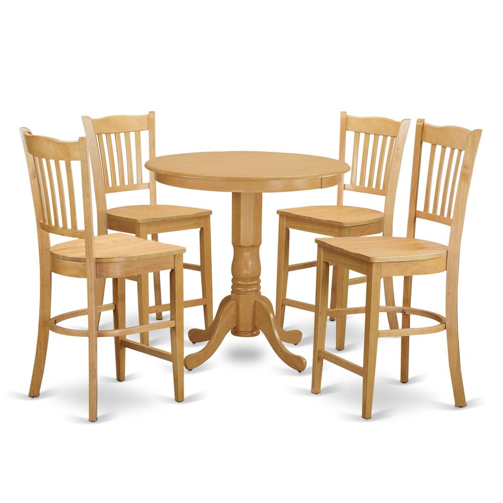 5  PC  counter  height  pub  set  -  Kitchen  Table  and  4  bar  stools.. Picture 2
