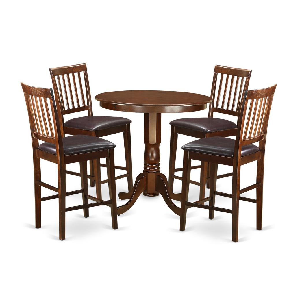 5  Pc  pub  Table  set  -  high  Table  and  4  bar  stools  with  backs.. Picture 2
