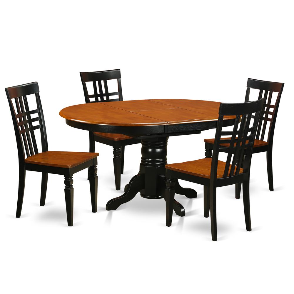 5  PC  Kitchen  Tables  and  chair  set  with  a  Kenley  Dining  Table  and  4  Kitchen  Chairs  in  Black  and  Cherry. Picture 2