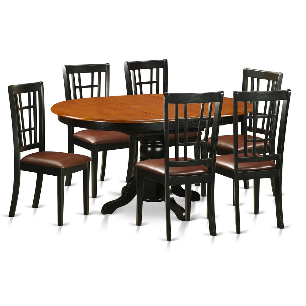 7  PC  Dining  room  set-Dining  Table  and  6  Wooden  Kitchen  Chairs. Picture 2