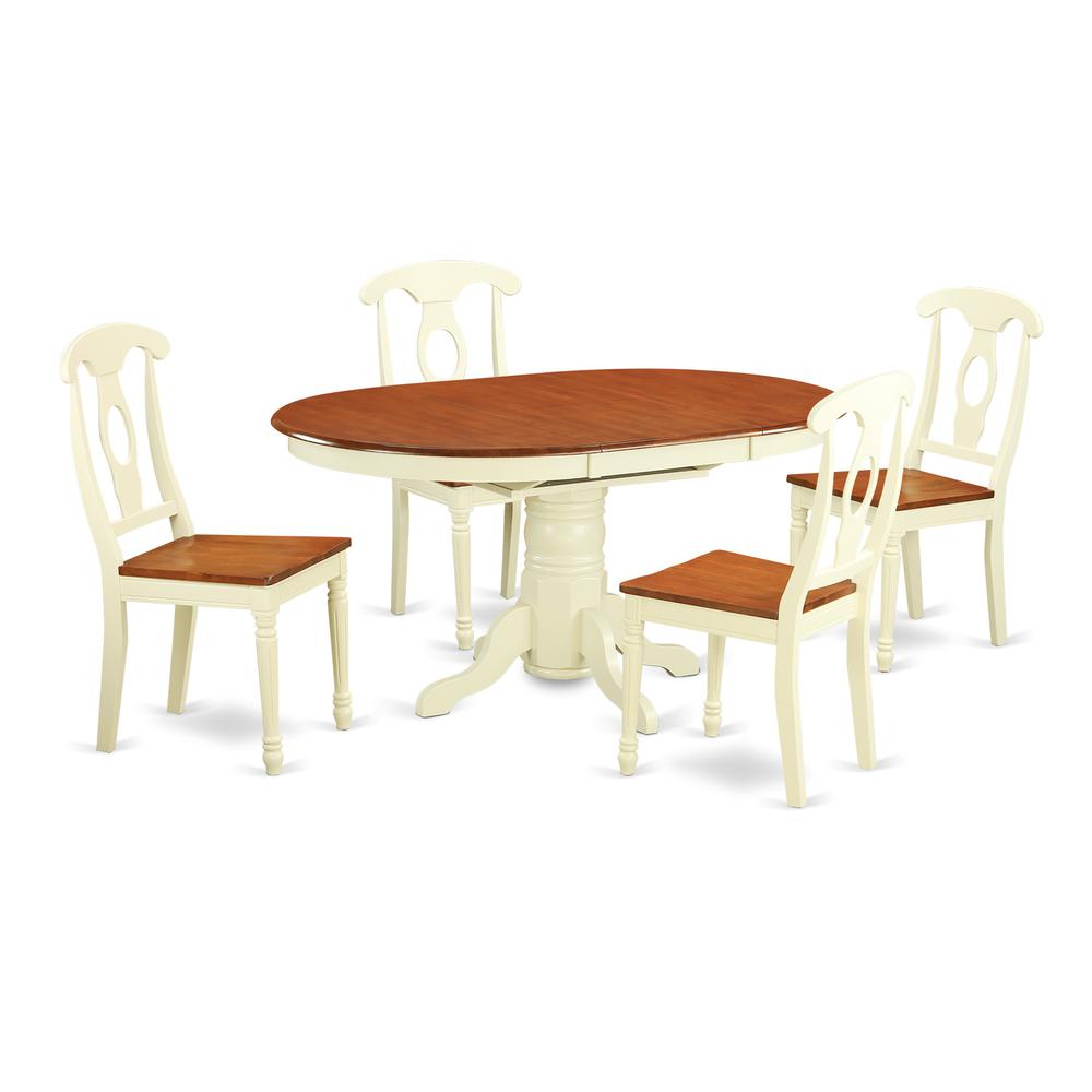 5  PC  Dining  room  set-Oval  Dining  Table  and  4  Dining  Chairs. Picture 2