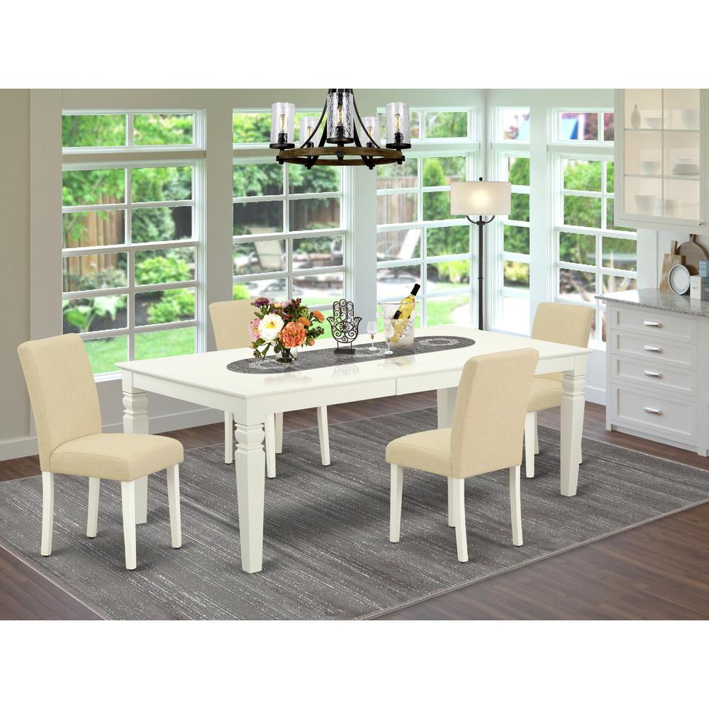Dining Room Set Linen White, LGAB5-LWH-02. Picture 2
