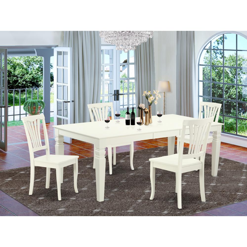 Dining Room Set Linen White, LGAV5-LWH-W. Picture 2