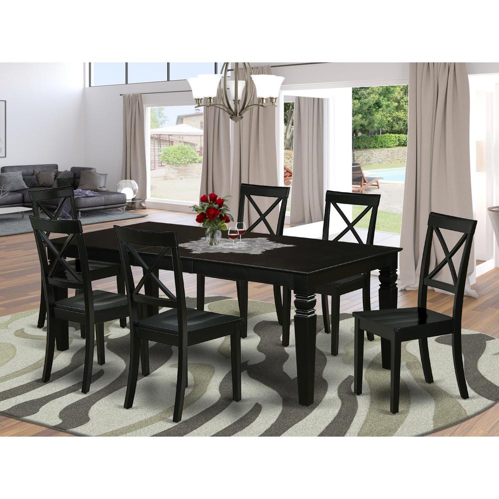 Dining Room Set Black, LGBO7-BLK-W. Picture 2