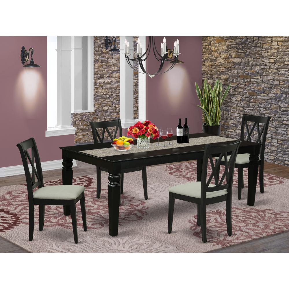 Dining Room Set Black, LGCL5-BLK-C. Picture 2
