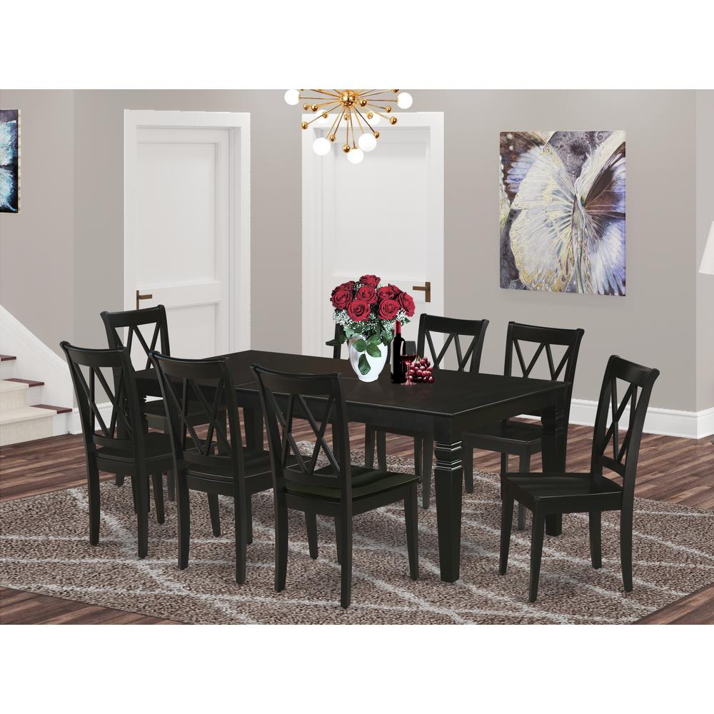 Dining Room Set Black, LGCL9-BLK-W. Picture 2