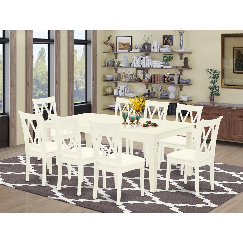 Dining Room Set Linen White, LGCL9-LWH-C. Picture 2
