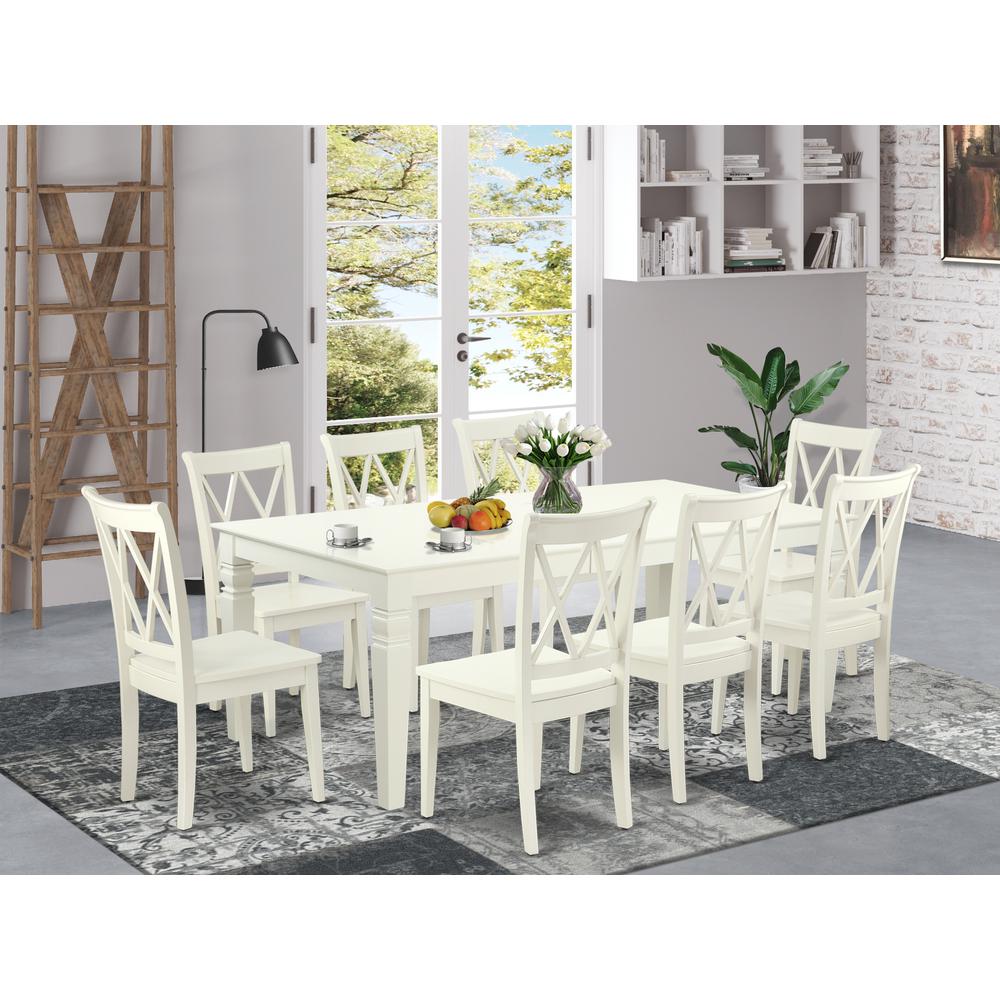 Dining Room Set Linen White, LGCL9-LWH-W. Picture 2