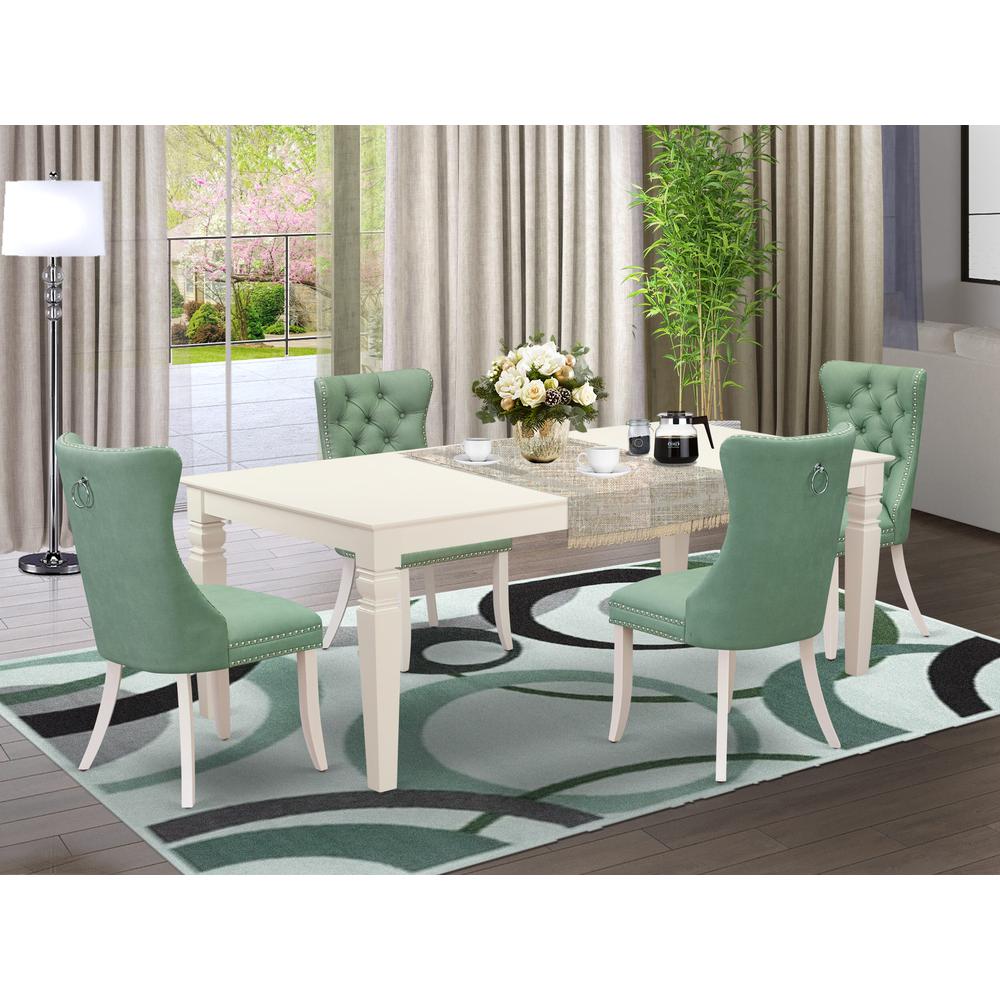 5 Piece Dining Room Set Consists of a Rectangle Dining Table. Picture 6