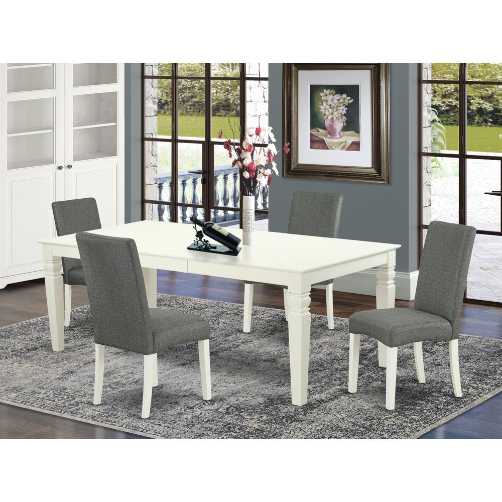 Dining Room Set Linen White, LGDR5-LWH-07. Picture 2