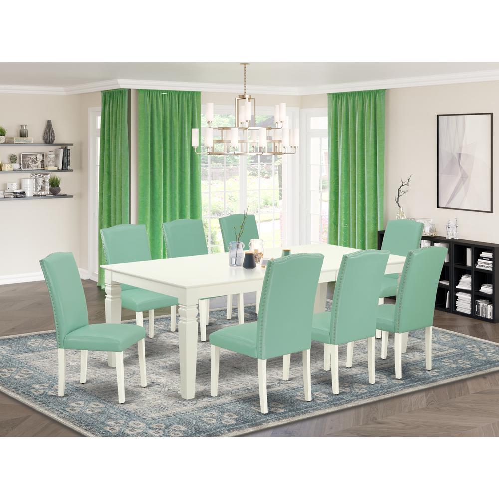 Dining Room Set Linen White, LGEN9-LWH-57. Picture 2