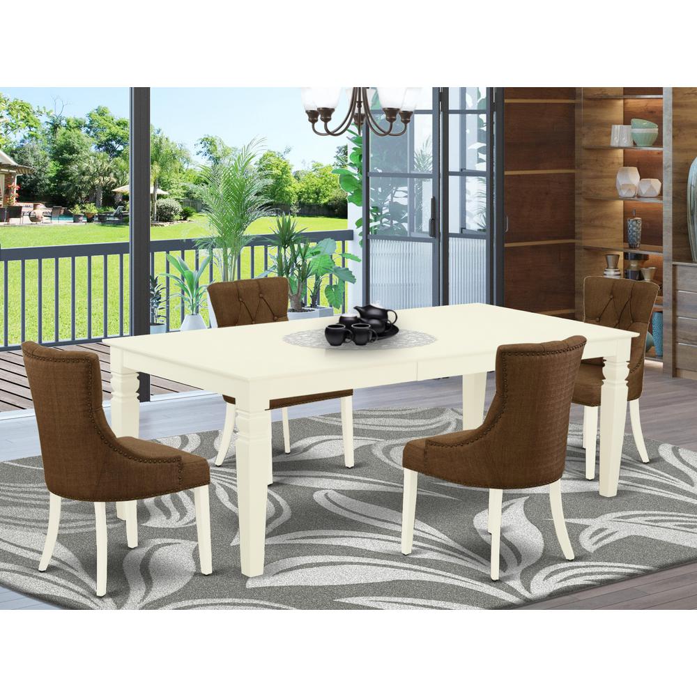 Dining Room Set Linen White, LGFR5-LWH-18. Picture 2