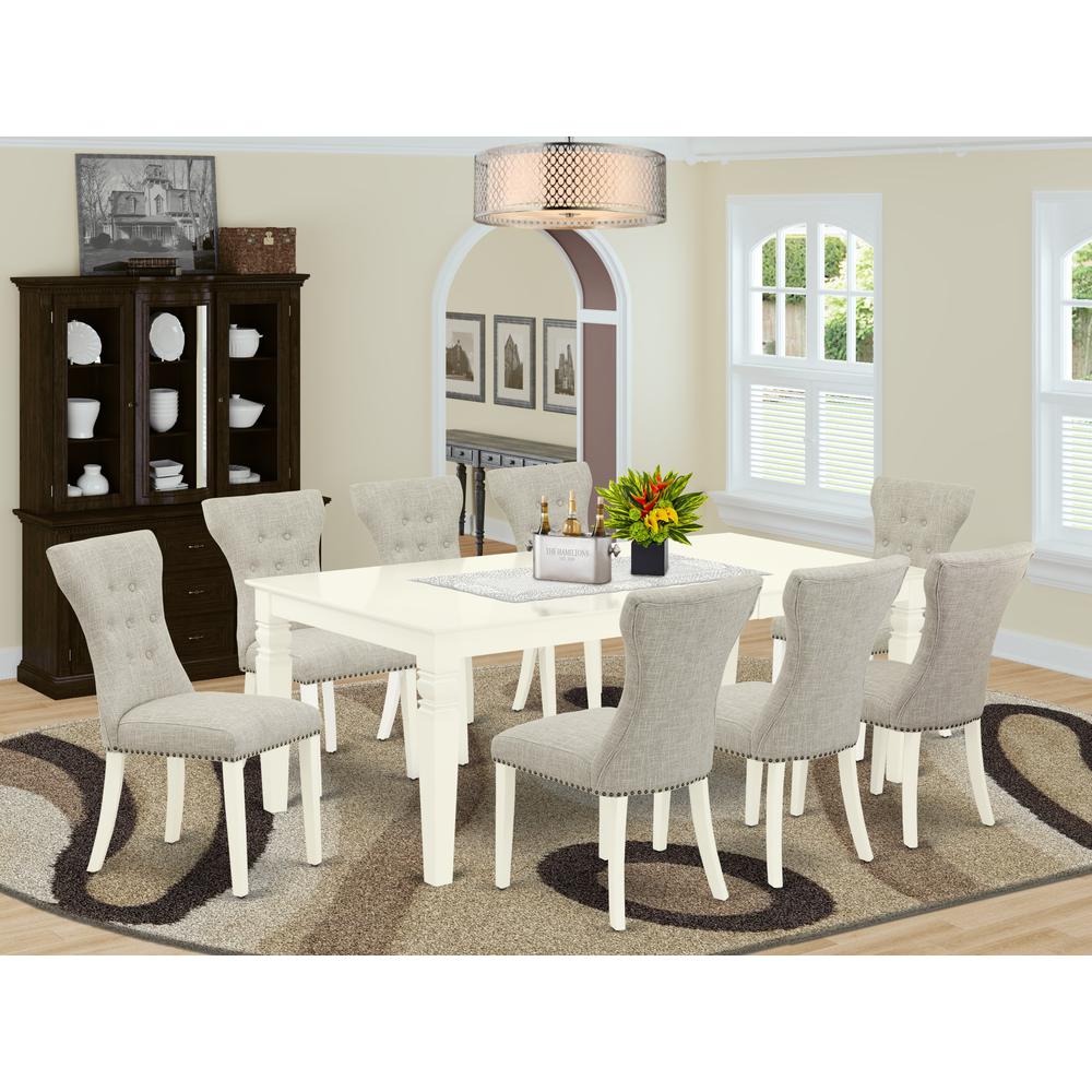 Dining Room Set Linen White, LGGA9-LWH-35. Picture 2