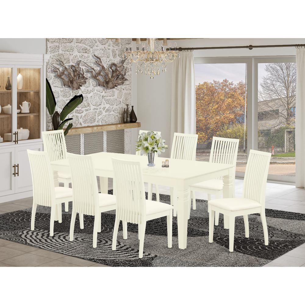 Dining Room Set Linen White, LGIP9-LWH-C. Picture 2