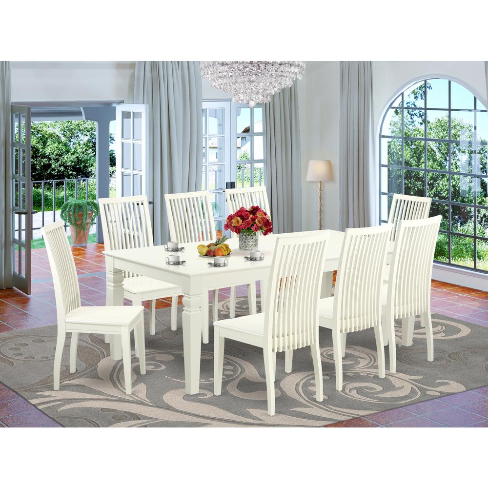 Dining Room Set Linen White, LGIP9-LWH-W. Picture 2