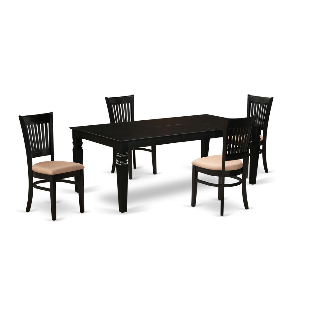 Dining Table- Table Leg Dining Chairs, LGVA5-BLK-C. Picture 2