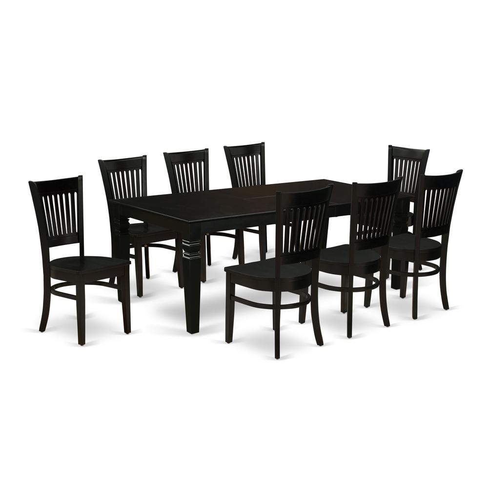 Dining Table- Table Leg Dining Chairs, LGVA9-BLK-W. Picture 2