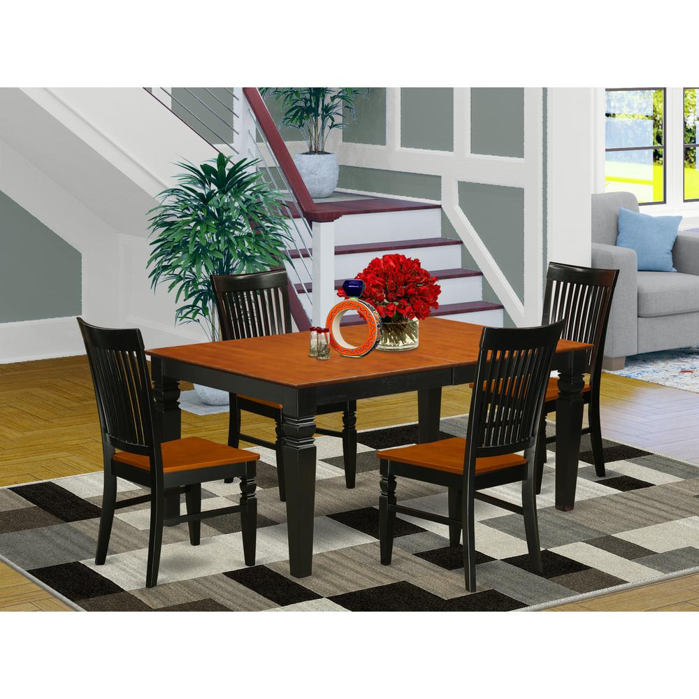 Dining Room Set Black & Cherry, LGWE5-BCH-W. Picture 2