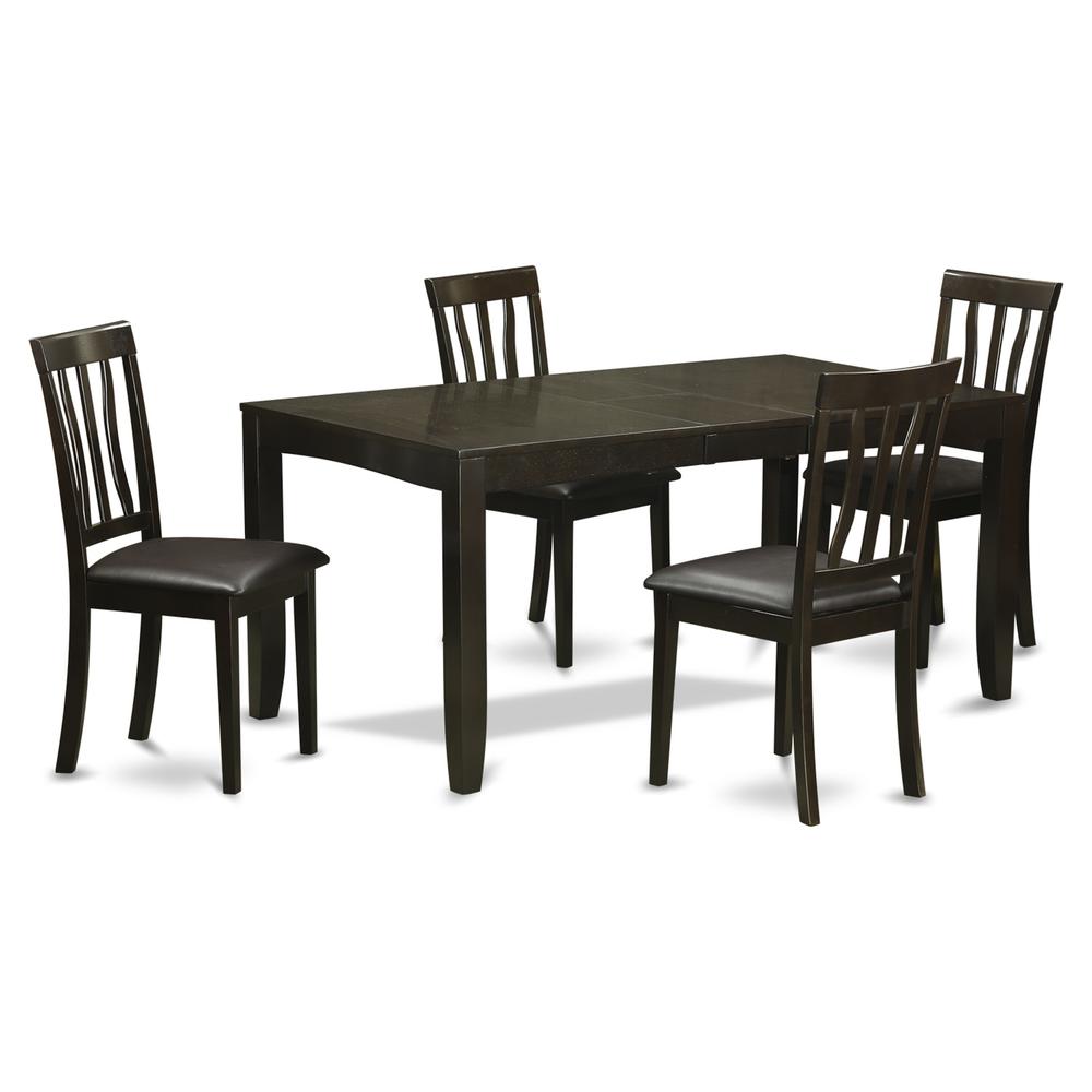5  Pc  Dining  set-Dining  Table  with  Leaf  and  4  Dining  Chairs. Picture 2