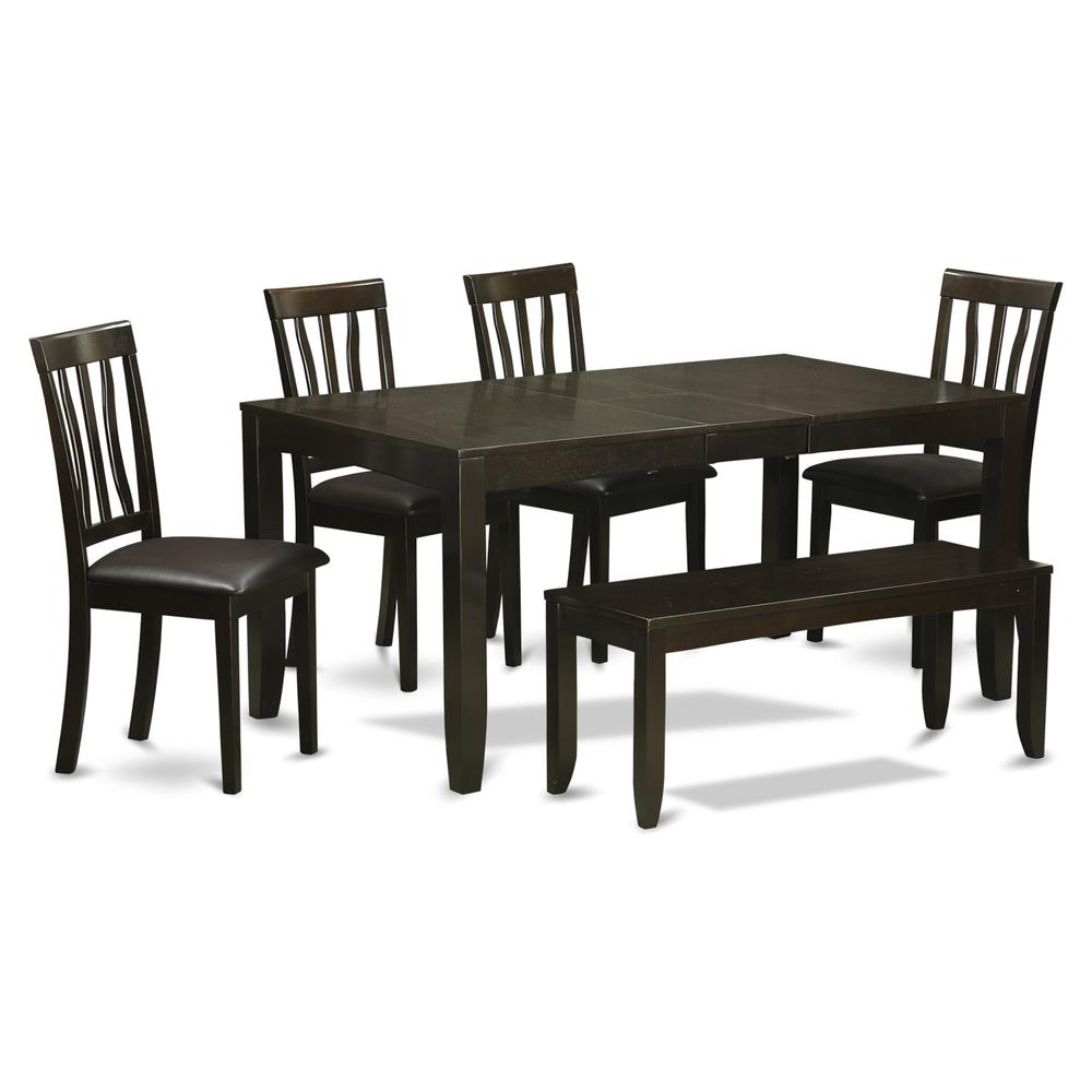 6-Pc  Kitchen  Table  with  bench-Dining  Table  and  4  Dining  Chairs  and  Bench. Picture 2