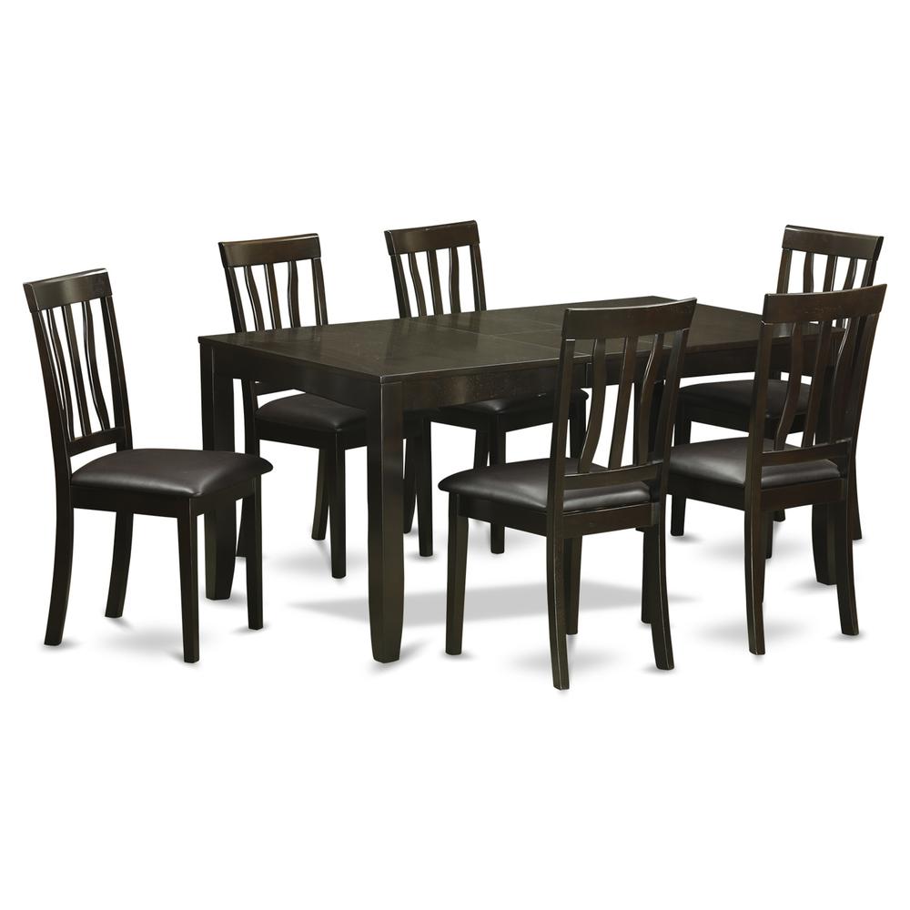 7  PC  Dining  room  set-Dining  Table  with  Leaf  and  6  Dining  Chairs. Picture 2