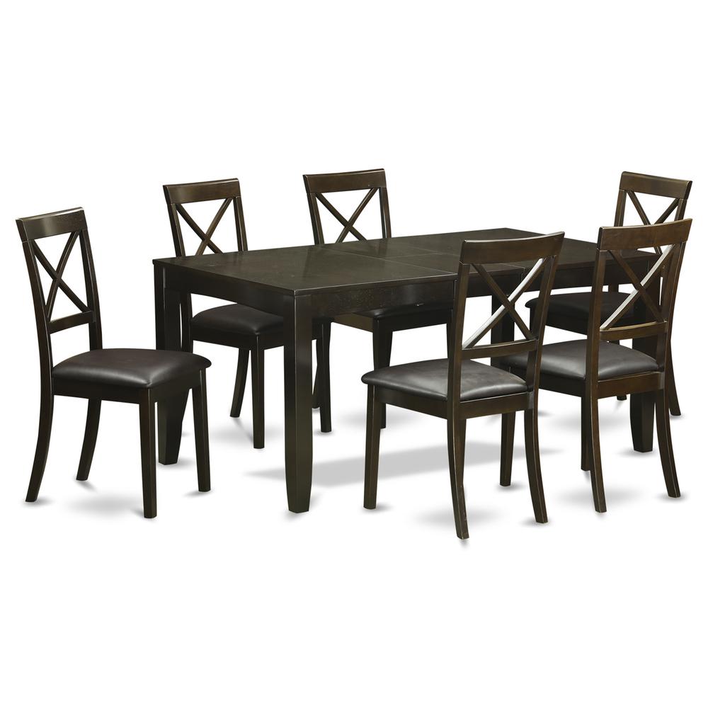 7  PC  Dining  room  set  for  6-Dining  Table  with  Leaf  and  6  Dining  Chairs. Picture 2