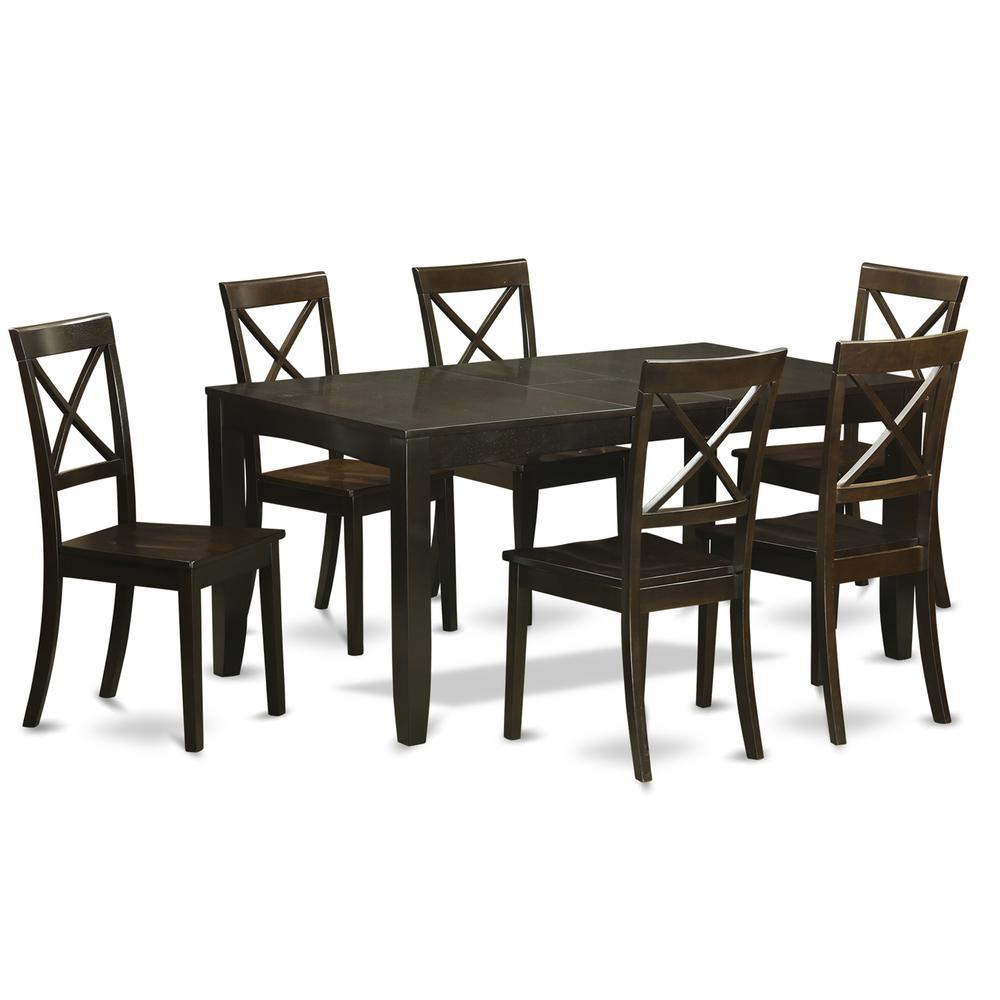 7  PC  formal  Dining  room  set-Dining  Table  with  Leaf  6  Chairs  for  Dining  room. Picture 2