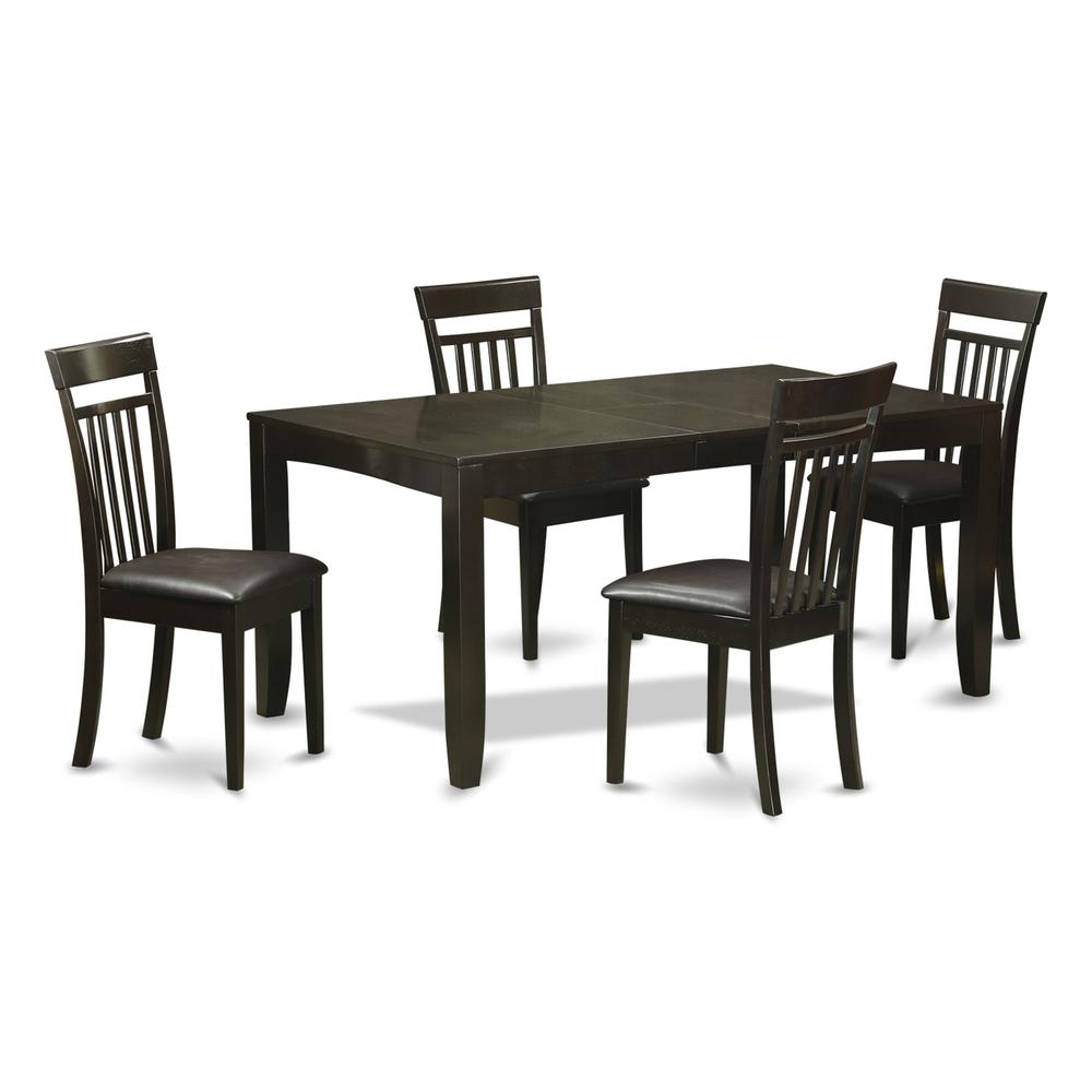 5  Pc  Dining  room  set  for  4-Table  with  Leaf  and  4  Dining  Chairs. Picture 2
