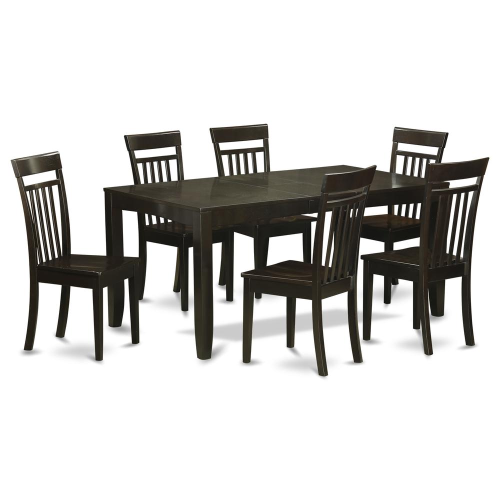 7  Pc  Dining  room  set-Kitchen  Tables  with  Leaf  and  6  Chairs  for  Dining  room. Picture 2
