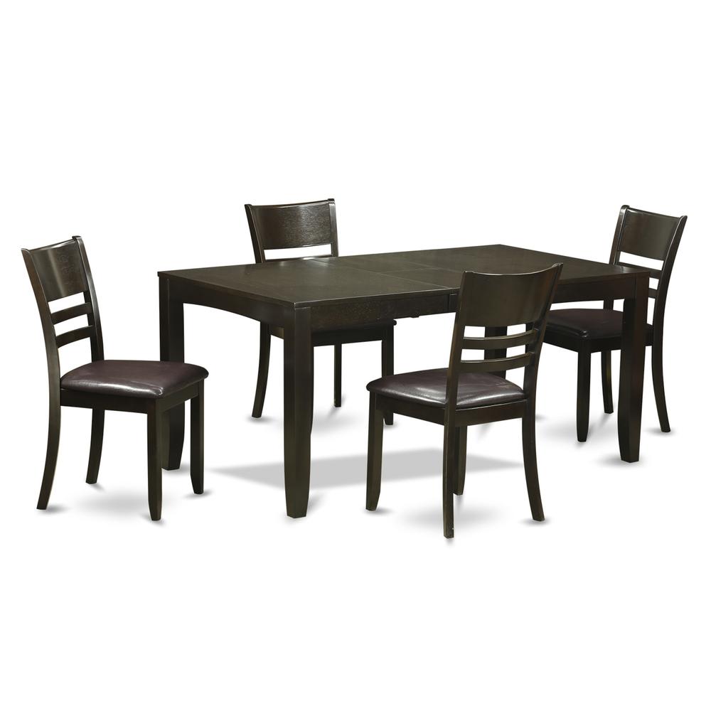 5  Pc  Dining  set-Table  Table  with  Leaf  and  4  Dining  Chairs. Picture 2