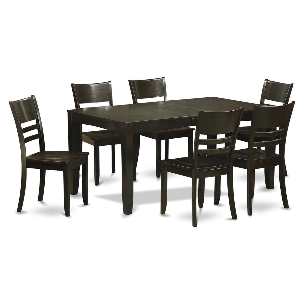 7  PC  Dining  set-Kitchen  Tables  with  Leaf  and  6  Dining  Chairs. Picture 2