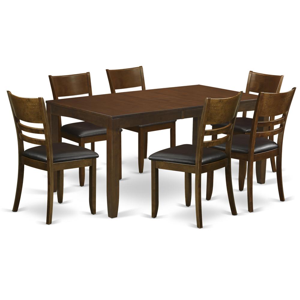 7  Pc  Dining  room  set  for  6-Table  with  Leaf  and  6  Kitchen  Chairs. Picture 2