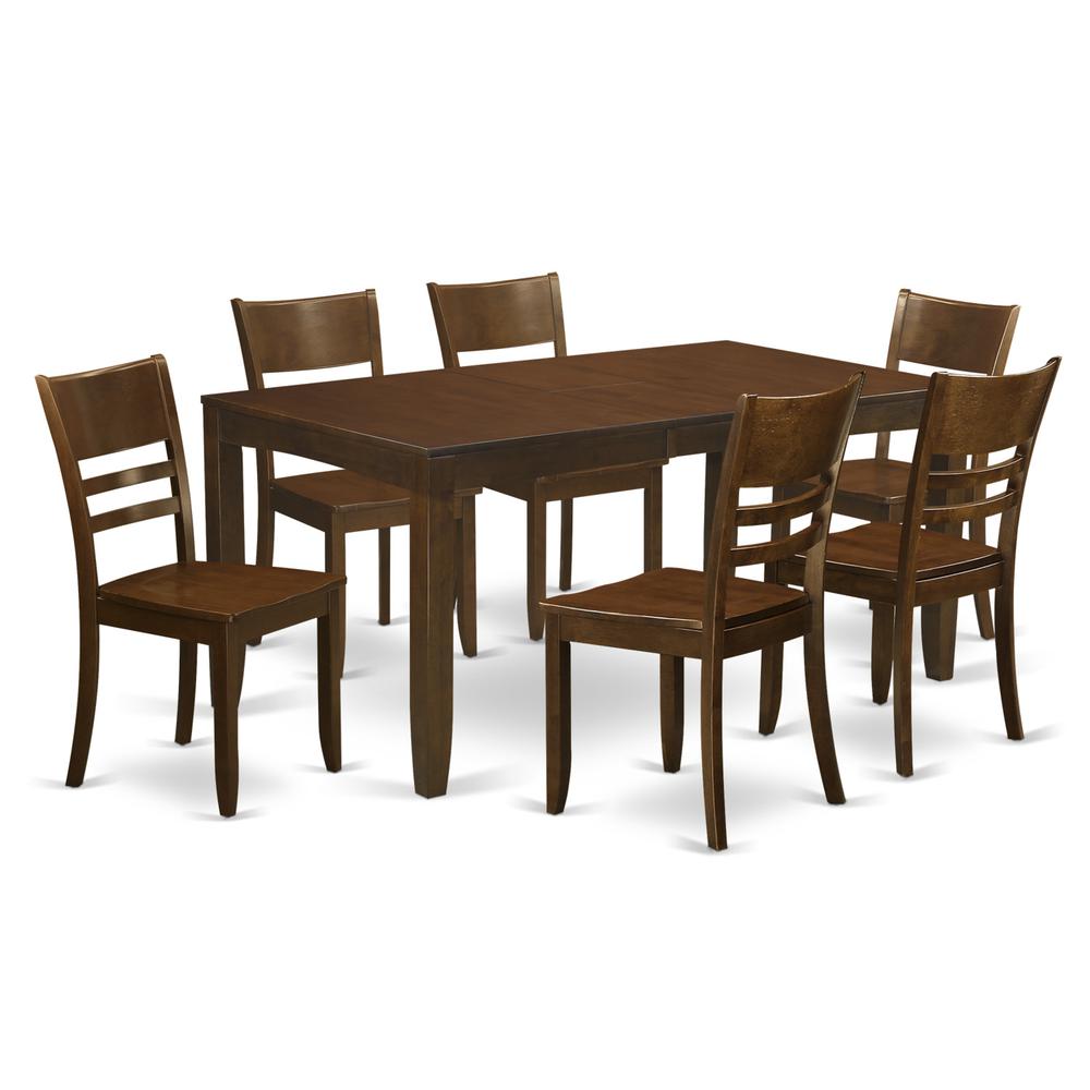 7  Pc  Dining  room  set-Kitchen  Tables  with  Leaf  and  6  Kitchen  Dining  Chairs. Picture 1