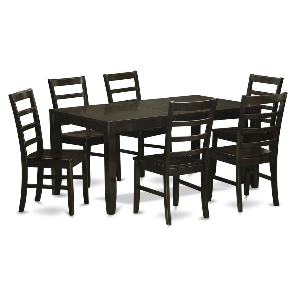 7  Pc  Dining  set-Table  with  Leaf  and  6  Dining  Chairs. Picture 2