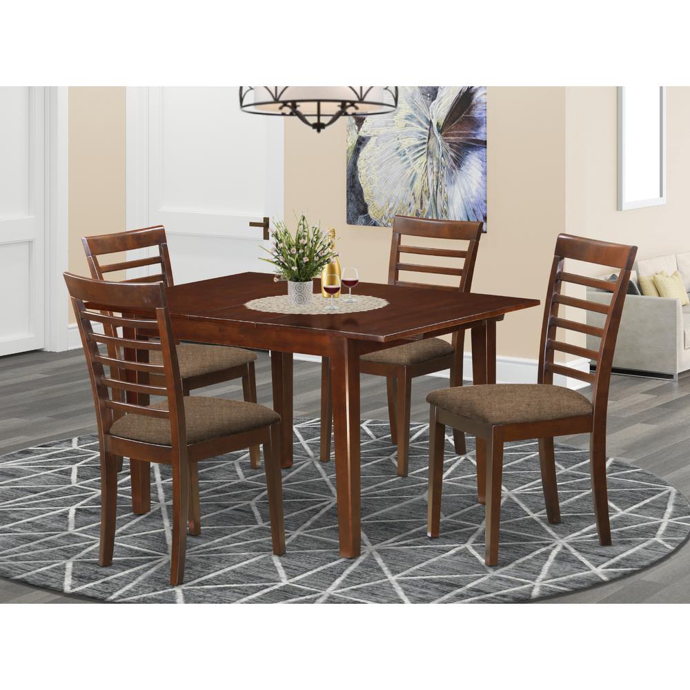 5  Pc  Kitchen  nook  Dining  set-breakfast  nook  and  4  Dining  Chairs  in  Mahogany. Picture 2