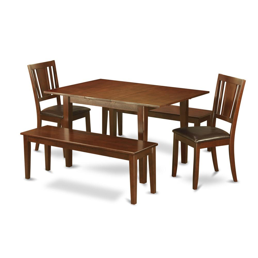 5  Pc  Kitchen  dinette  set-small  Dining  Tables  plus  2  Dining  Chairs  and  2  Benches. Picture 2