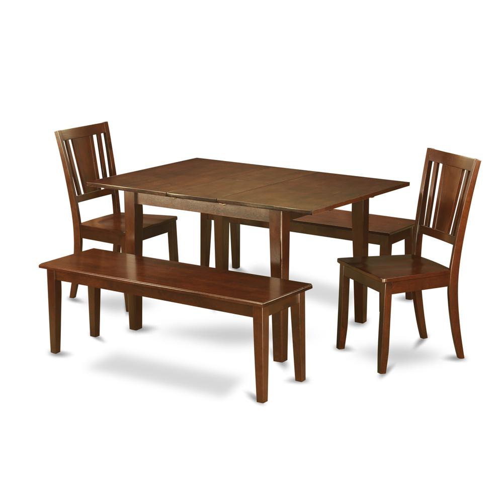 5  Pc  dinette  set  for  small  spaces-Tables  2  Dining  Chairs  and  2  Benches. Picture 2