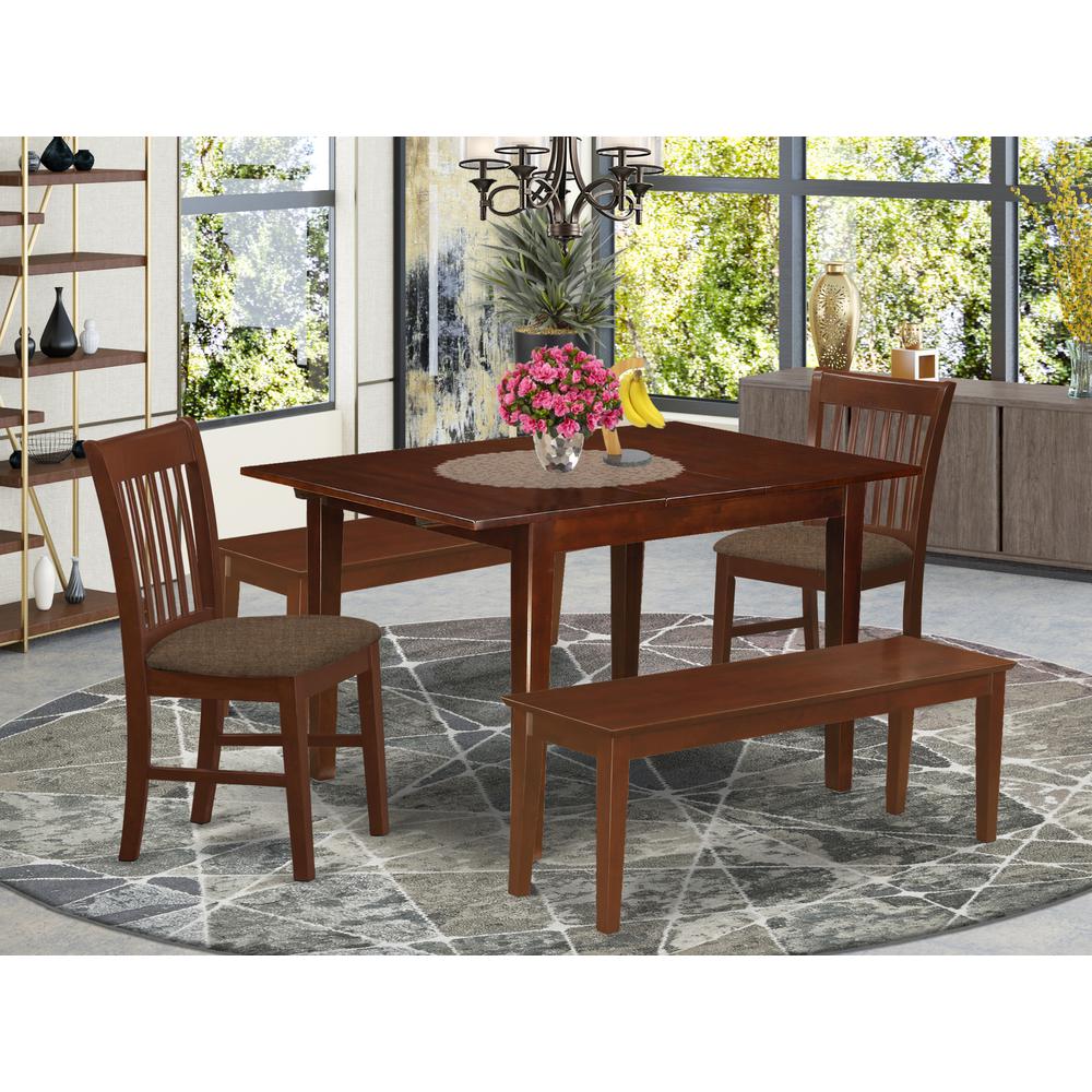 MLNO5C-MAH-C 5 Pc dinette set-small Dining Tables and 4 Kitchen Dining Chairs. Picture 2