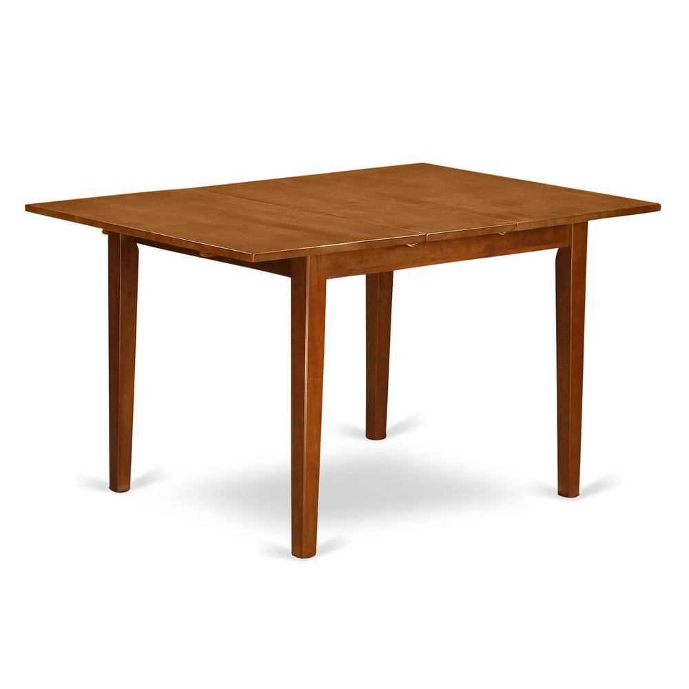 Milan  Rectangular  dinette  kitchen  Table  36"x54"  with  12"  butterfly  leaf  in  brown  finish. Picture 2
