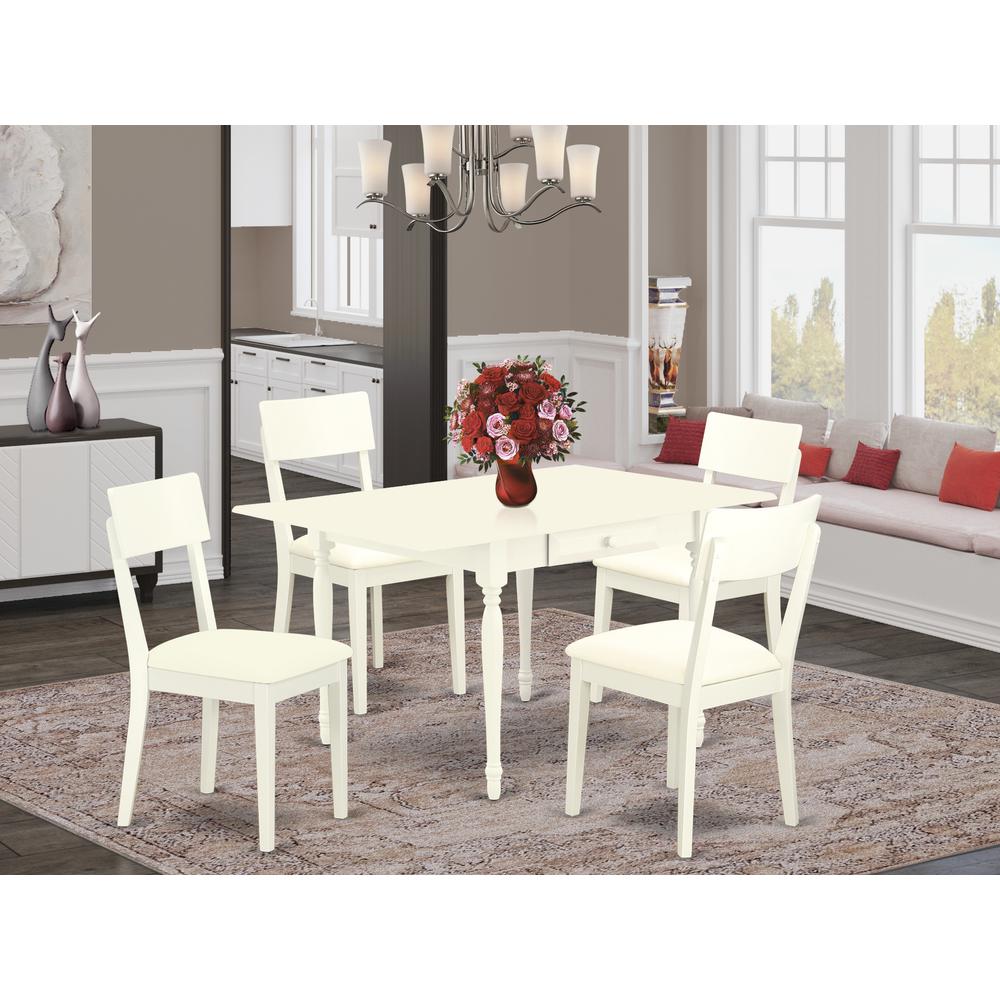 Dining Room Set Linen White, MZAD5-LWH-LC. Picture 2