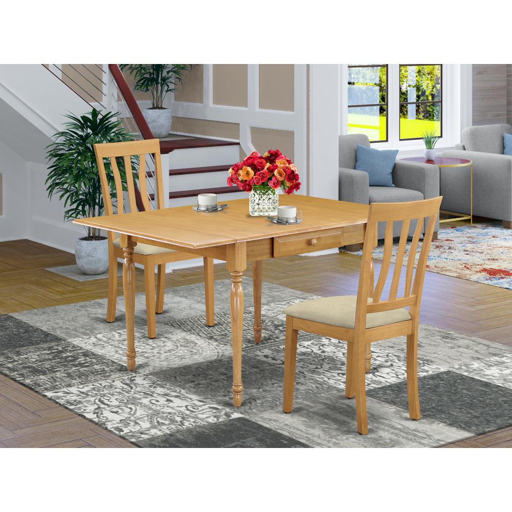 Dining Room Set Oak, MZAN3-OAK-LC. Picture 2