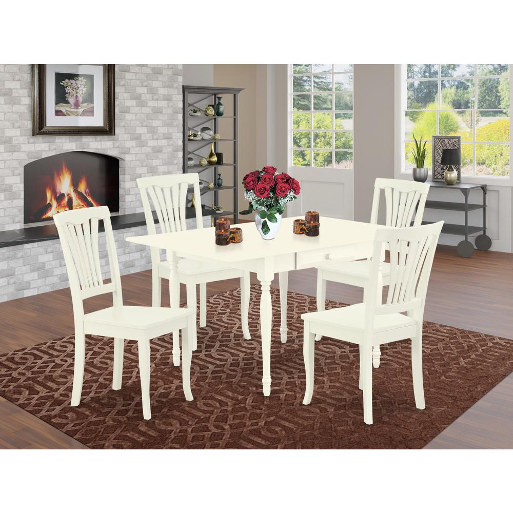Dining Room Set Linen White, MZAV5-LWH-W. Picture 2