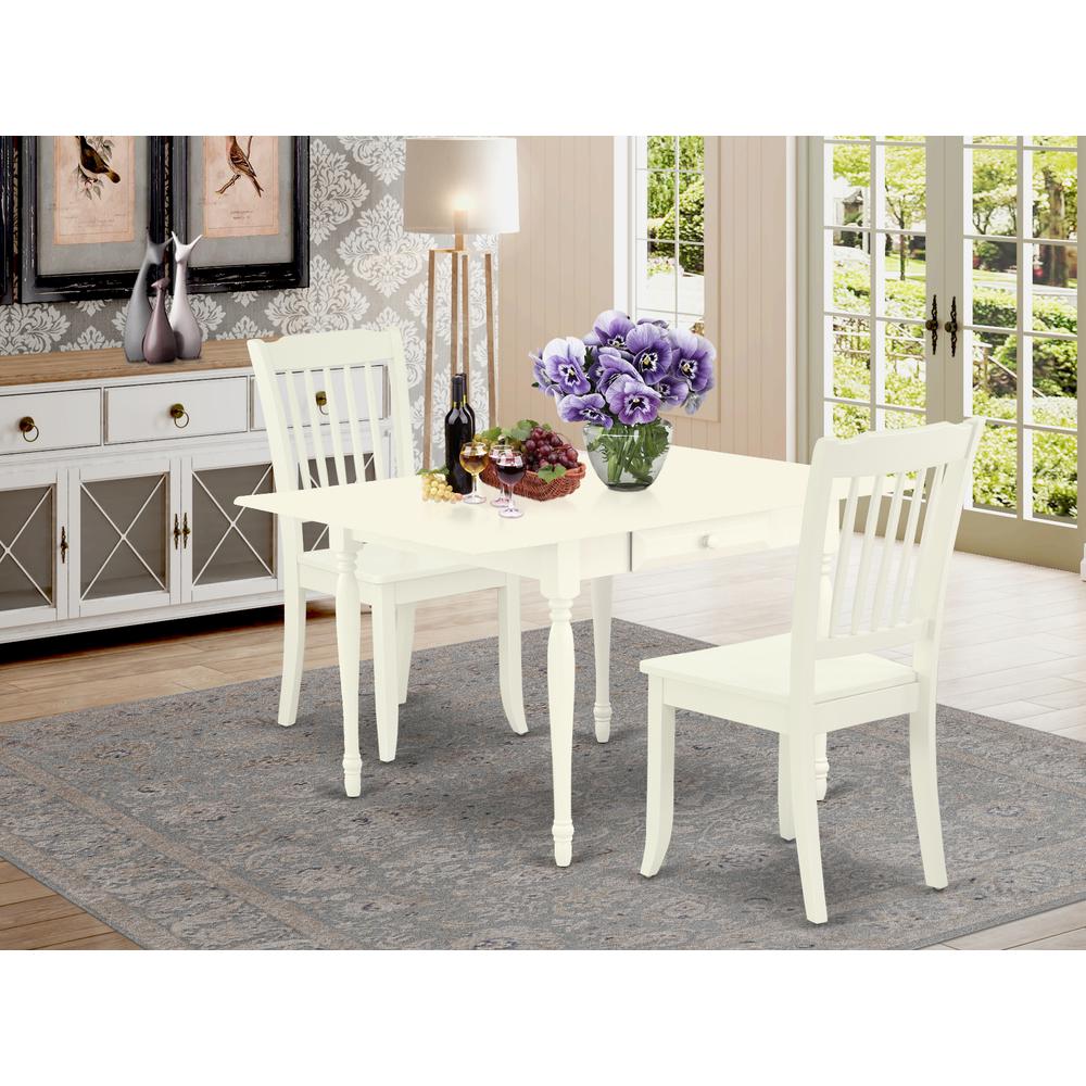 Dining Room Set Linen White, MZDA3-LWH-W. Picture 2