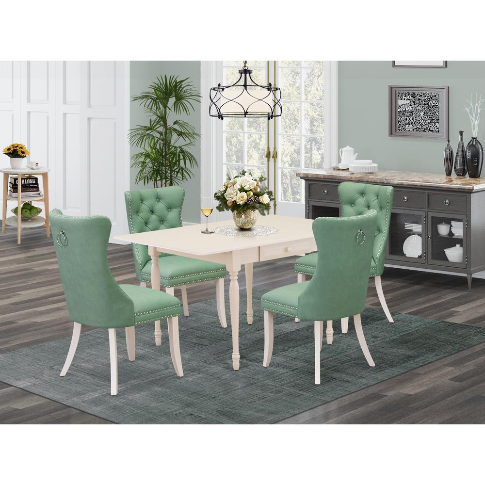 5 Piece Dinette Set Contains a Rectangle Kitchen Table with Dropleaf. Picture 7