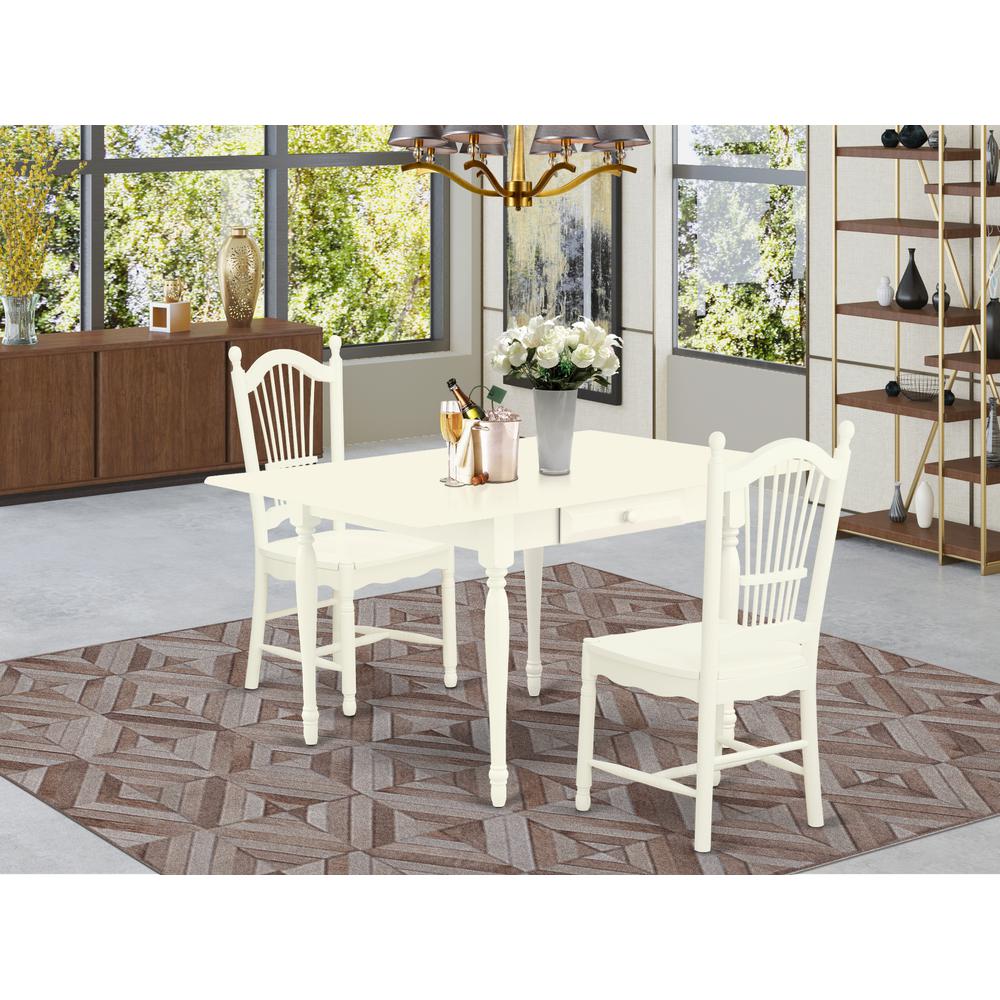 Dining Room Set Linen White, MZDO3-LWH-W. Picture 2