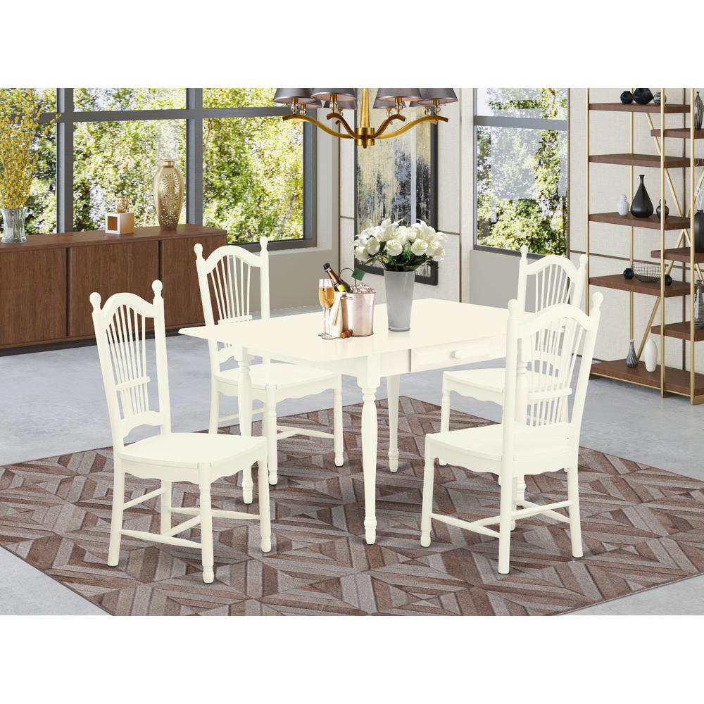 Dining Room Set Linen White, MZDO5-LWH-W. Picture 2