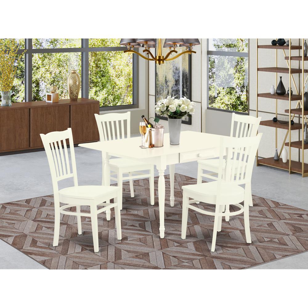 Dining Room Set Linen White, MZGR5-LWH-W. Picture 2